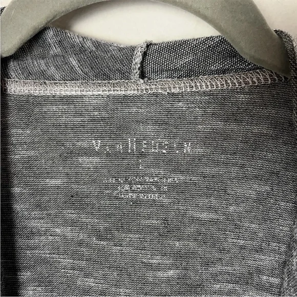 Van Heusen Open Waterfall Cardigan Top Size Large Gray Long Sleeves Casual Work - Picture 5 of 5